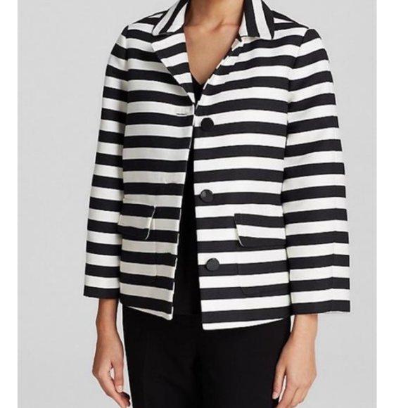 Kate Spade Black White Landon Jacket Blazer 2 nwot - Picture 3 of 12
